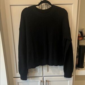 lululemon athletica Black Crew Neck Sweater